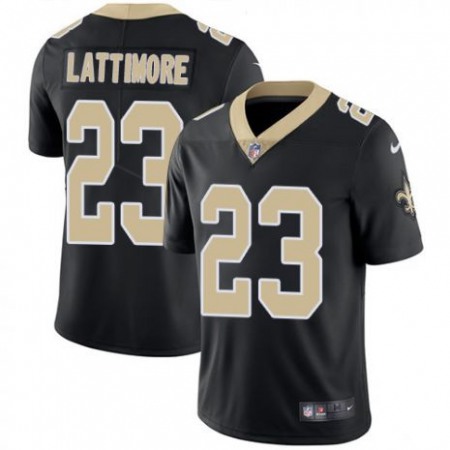 Men's New Orleans Saints #23 Marshon Lattimore Black Vapor Untouchable Limited Stitched NFL Jersey