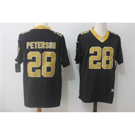 Men's Nike New Orleans Saints #28 Adrian Peterson Black Team Color Stitched NFL Vapor Untouchable Limited Jersey