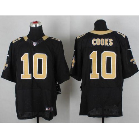Nike Saints #10 Brandin Cooks Black Team Color Men's Stitched NFL Elite Jersey