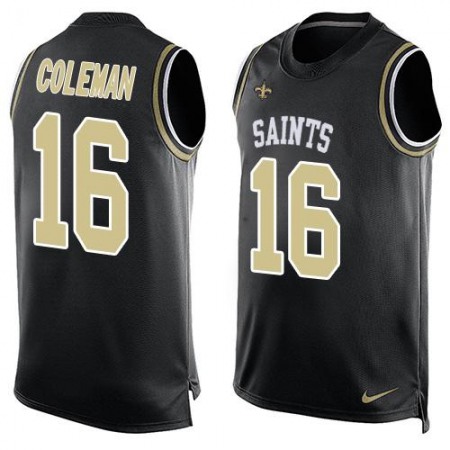 Nike Saints #16 Brandon Coleman Black Team Color Men's Stitched NFL Limited Tank Top Jersey