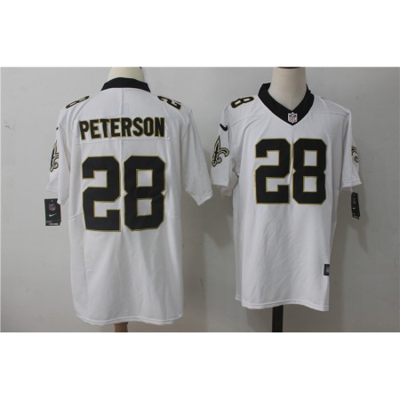 Men's Nike New Orleans Saints #28 Adrian Peterson White Stitched NFL Vapor Untouchable Limited Jersey