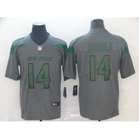 Men's New York Jets #14 Sam Darnold Gray Inverted Legend Stitched NFL Jersey