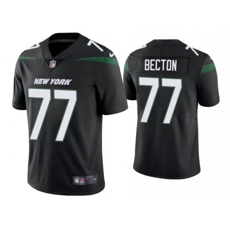 Men's New York Jets #77 Mekhi Becton Black Vapor Untouchable Limited Stitched Jersey