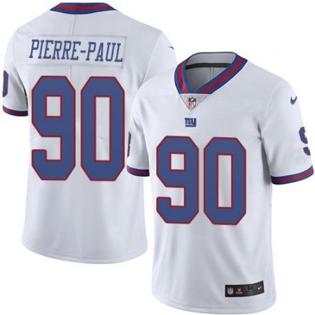 Nike Giants #90 Jason Pierre-Paul White Men's Stitched NFL Limited Rush Jersey