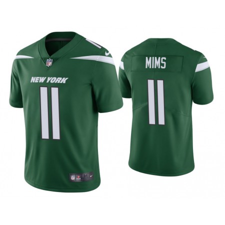 Men's New York Jets #11 Denzel Mims Green Vapor Untouchable Limited Stitched Jersey