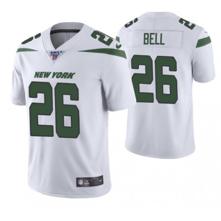 Men's New York Jets #26 Le'Veon Bell White 2019 100th Season Vapor Untouchable Limited Stitched NFL Jersey