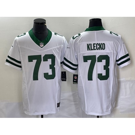 Men's New York Jets #73 Joe Klecko White 2023 F.U.S.E. Vapor Limited Throwback Stitched Football Jersey