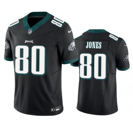 Men's Philadelphia Eagles #80 Julio Jones Black 2023 F.U.S.E. Vapor Untouchable Limited Stitched Football Jersey