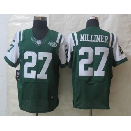 Nike Jets #27 Dee Milliner Green Team Color Men's Stitched NFL Elite Jersey