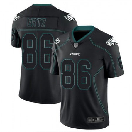 Men's Philadelphia Eagles #86 Zach Ertz Lights Out Black Color Rush Limited Stitched NFL Jersey
