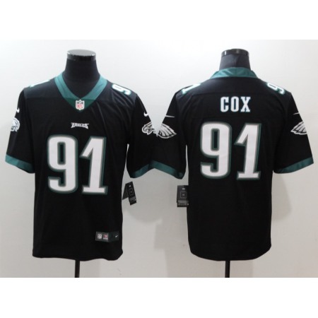 Men's Philadelphia Eagles #91 Fletcher Cox Black Vapor Untouchable Limited Stitched NFL Jersey