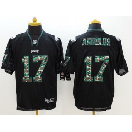 Nike Eagles #17 Nelson Agholor Black Men's Stitched NFL Elite Camo Fashion Jersey