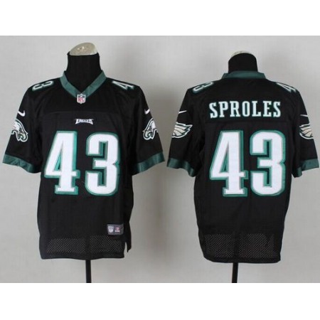 Nike Eagles #43 Darren Sproles Black Alternate Men's Stitched NFL Elite Jersey