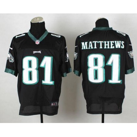 Nike Eagles #81 Jordan Matthews Black Alternate Men's Stitched NFL Elite Jersey