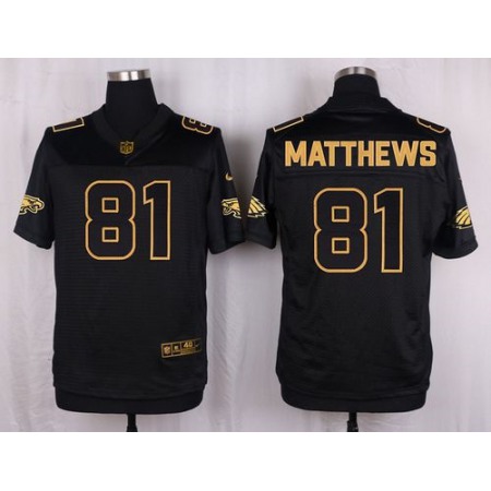 Nike Eagles #81 Jordan Matthews Black Men's Stitched NFL Elite Pro Line Gold Collection Jersey