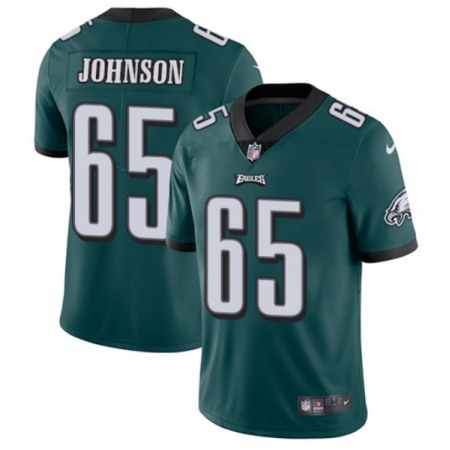 Men's Philadelphia Eagles #65 Lane Johnson Green Vapor Untouchable Limited Stitched Jersey