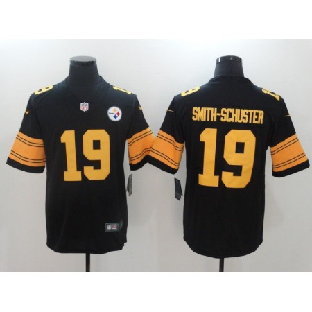 Men's Nike Pittsburgh Steelers #19 JuJu Smith-Schuster Black Limited Rush Stitched NFL Jersey