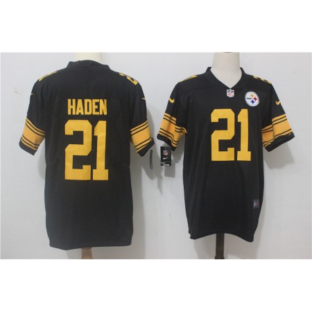 Men's Nike Pittsburgh Steelers #21 Joe Haden Black Limited Rush Stitched NFL Jersey