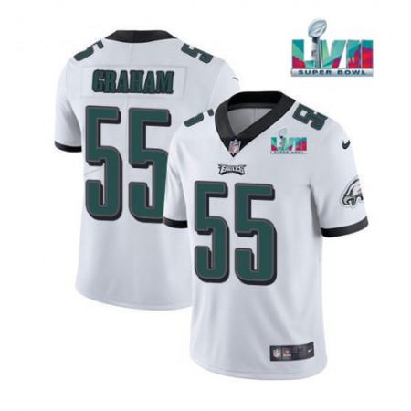 Men's Philadelphia Eagles #55 Brandon Graham White Super Bowl LVII Patch Vapor Untouchable Limited Stitched Football Jersey