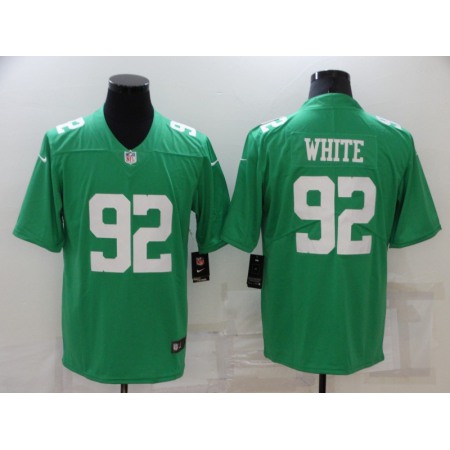 Men's Philadelphia Eagles #92 Reggie White Green Throwback Vapor Untouchable Limited Stitched Jersey