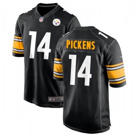 Men's Pittsburgh Steelers #14 George Pickens Black Stitched Jersey