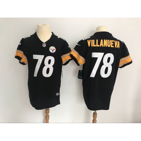 Men's Pittsburgh Steelers #78 Alejandro Villanueva Black Vapor Untouchable Elite Stitched NFL Jersey