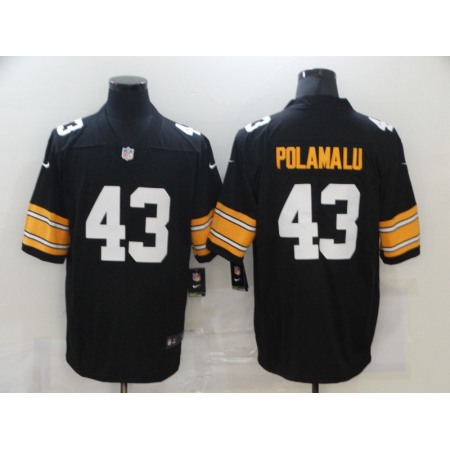 Men's Pittsburgh Steelers #43 Troy Polamalu Black Stitched Jersey