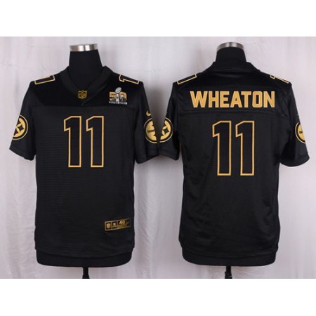 Nike Steelers #11 Markus Wheaton Black Men's Stitched NFL Elite Pro Line Gold Collection Jersey
