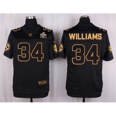 Nike Steelers #34 DeAngelo Williams Black Men's Stitched NFL Elite Pro Line Gold Collection Jersey