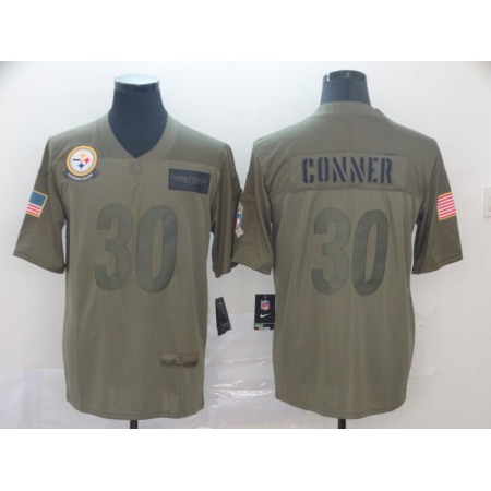 Men's Pittsburgh Steelers #30 James Conner 2019 Camo Salute To Service Limited Stitched NFL Jersey