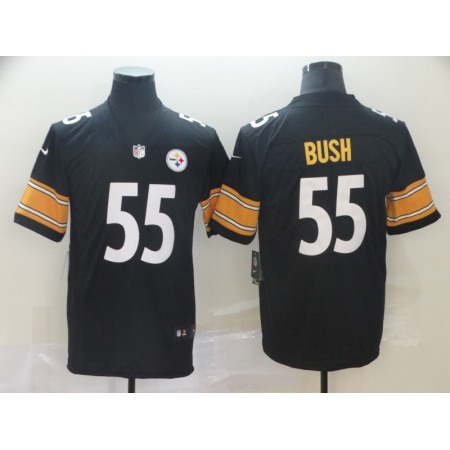Men's Pittsburgh Steelers #55 Devin Bush Black Vapor Untouchable Limited Stitched NFL Jersey