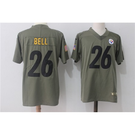 Men's Nike Pittsburgh Steelers #26 Le'Veon Bell Olive Salute To Service Limited Stitched NFL Jersey