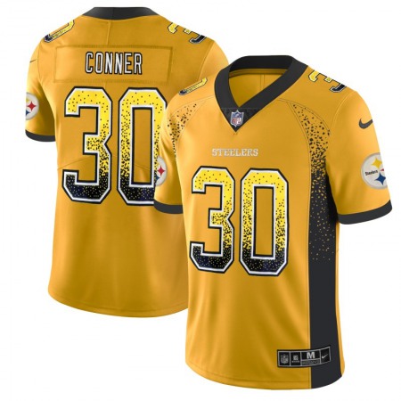 Men's Pittsburgh Steelers #30 James Conner Gold 2018 Drift Fashion Color Rush Limited Stitched NFL Jersey