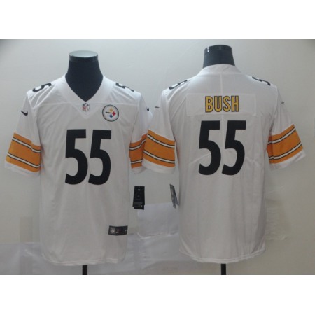 Men's Pittsburgh Steelers #55 Devin Bush White Vapor Untouchable Limited Stitched NFL Jersey