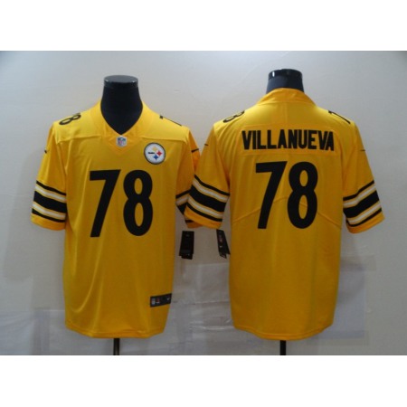Men's Pittsburgh Steelers #78 Alejandro Villanueva Gold Inverted Legend Limited Stitched Jersey