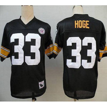 Mitchell And Ness Steelers #33 Merril Hoge Black Stitched Throwback NFL Jersey