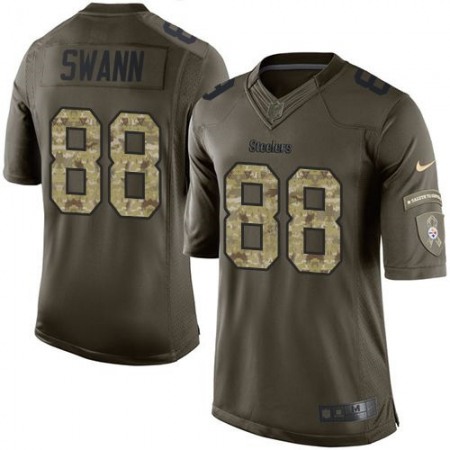 Nike Steelers #88 Lynn Swann Green Men's Stitched NFL Limited Salute to Service Jersey