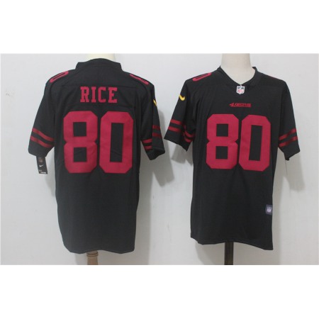 Men's Nike San Francisco 49ers #80 Jerry Rice Black Alternate Stitched NFL Vapor Untouchable Limited Jersey