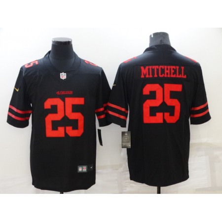Men's San Francisco 49ers #25 Eli Mitchell Black Vapor Untouchable Limited Stitched Jersey