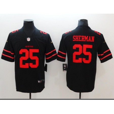 Men's San Francisco 49ers #25 Richard Sherman Black Vapor Untouchable Limited Stitched NFL Jersey