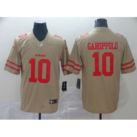 Men's San Francisco 49ers #10 Jimmy Garoppolo Gold Inverted Legend Stitched NFL Jersey