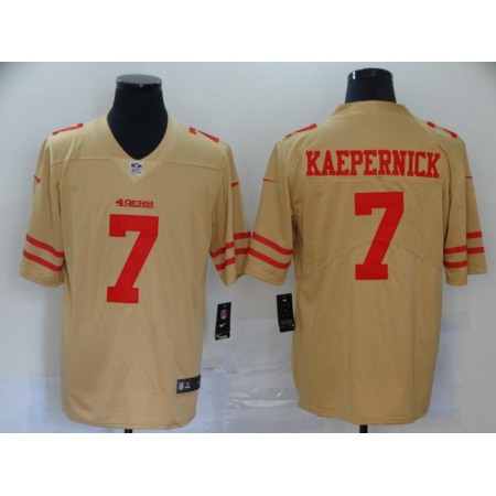 Men's San Francisco 49ers #7 Colin Kaepernick Gold Inverted Legend Stitched Jersey