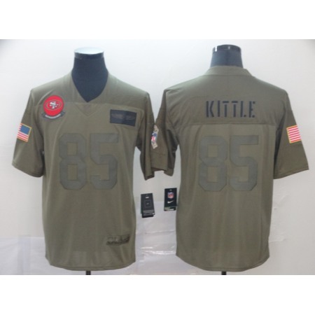 Men's San Francisco 49ers #85 George Kittle 2019 Camo Salute To Service Limited Stitched NFL Jersey