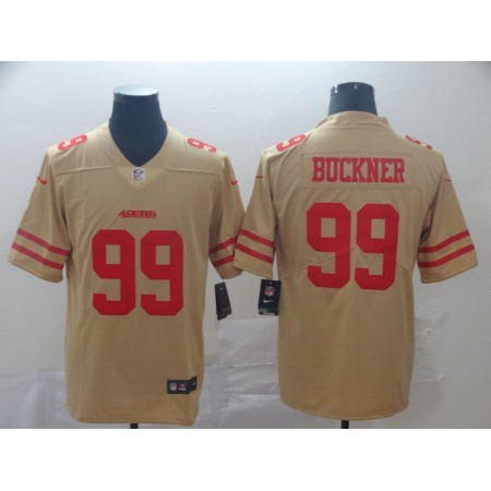 Men's San Francisco 49ers #99 DeForest Buckner Gold Inverted Legend Stitched NFL Jersey
