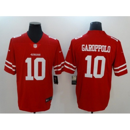 Men's Nike San Francisco 49ers #10 Jimmy Garoppolo Red Vapor Untouchable Limited Stitched NFL Jersey