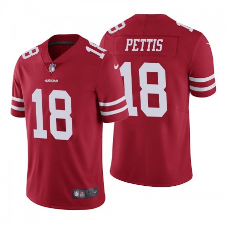 Men's San Francisco 49ers #18 Dante Pettis Red Vapor Untouchable Limited Stitched NFL Jersey