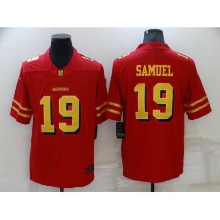 Men's San Francisco 49ers #19 Deebo Samuel Red Gold Vapor Untouchable Limited Stitched Jersey