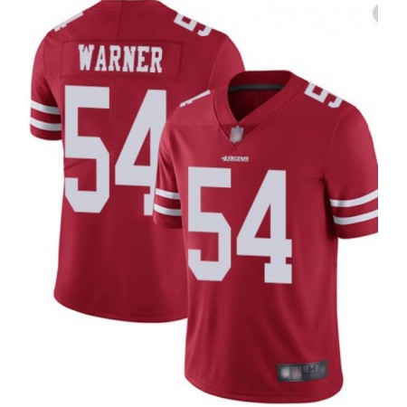 Men's San Francisco 49ers #54 Fred Warner Red Vapor Untouchable Limited Stitched NFL Jersey