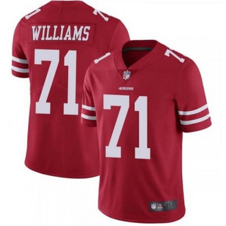 Men's San Francisco 49ers #71 Trent Williams Red Vapor Untouchable Limited Stitched Jersey
