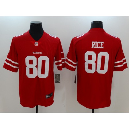 Men's San Francisco 49ers #80 Jerry Rice Red Vapor Untouchable Player Limited Jersey